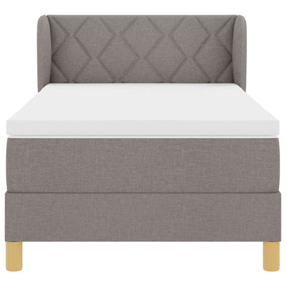 Boxspringbed met matras met hoofdeinde Taupe 100 x 200 cm Stof
