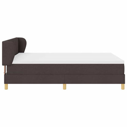 Boxspringbed met hoofdeinde Donkerbruin 140 x 190 cm Stof
