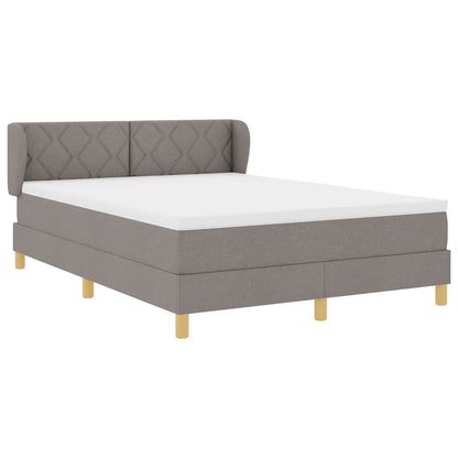 Boxspringbed met hoofdeinde Taupe 140 x 190 cm Stof