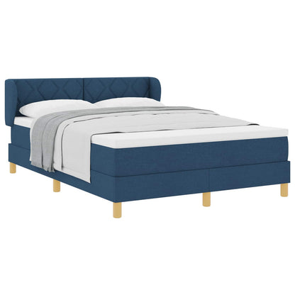 Boxspringbed met hoofdeinde Blauw 140 x 190 cm Stof