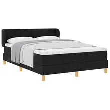 Boxspringbed met hoofdeinde Zwart 140 x 200 cm Stof
