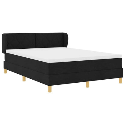 Boxspringbed met hoofdeinde Zwart 140 x 200 cm Stof