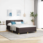 Boxspringbed 140x200 cm donkerbruin stof