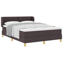 Boxspringbed met hoofdeinde Donkerbruin 140 x 200 cm Stof