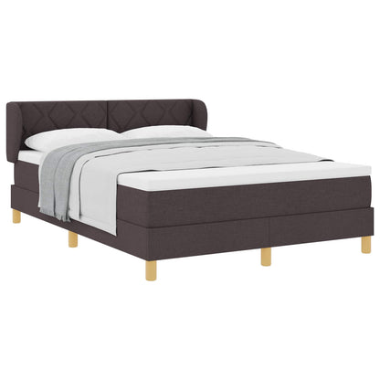 Boxspringbed met hoofdeinde Donkerbruin 140 x 200 cm Stof