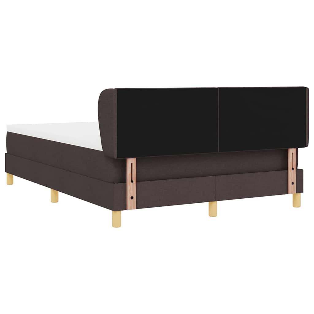 Boxspringbed met hoofdeinde Donkerbruin 140 x 200 cm Stof