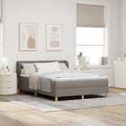 Boxspringbed taupe 140x200 cm stof
