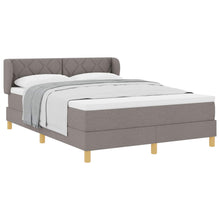 Boxspringbed met hoofdeinde Taupe 140 x 200 cm Stof