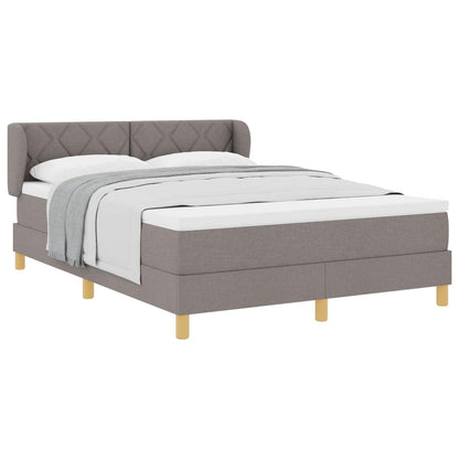 Boxspringbed met hoofdeinde Taupe 140 x 200 cm Stof