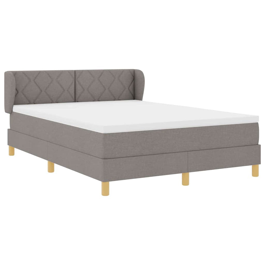 Boxspringbed met hoofdeinde Taupe 140 x 200 cm Stof