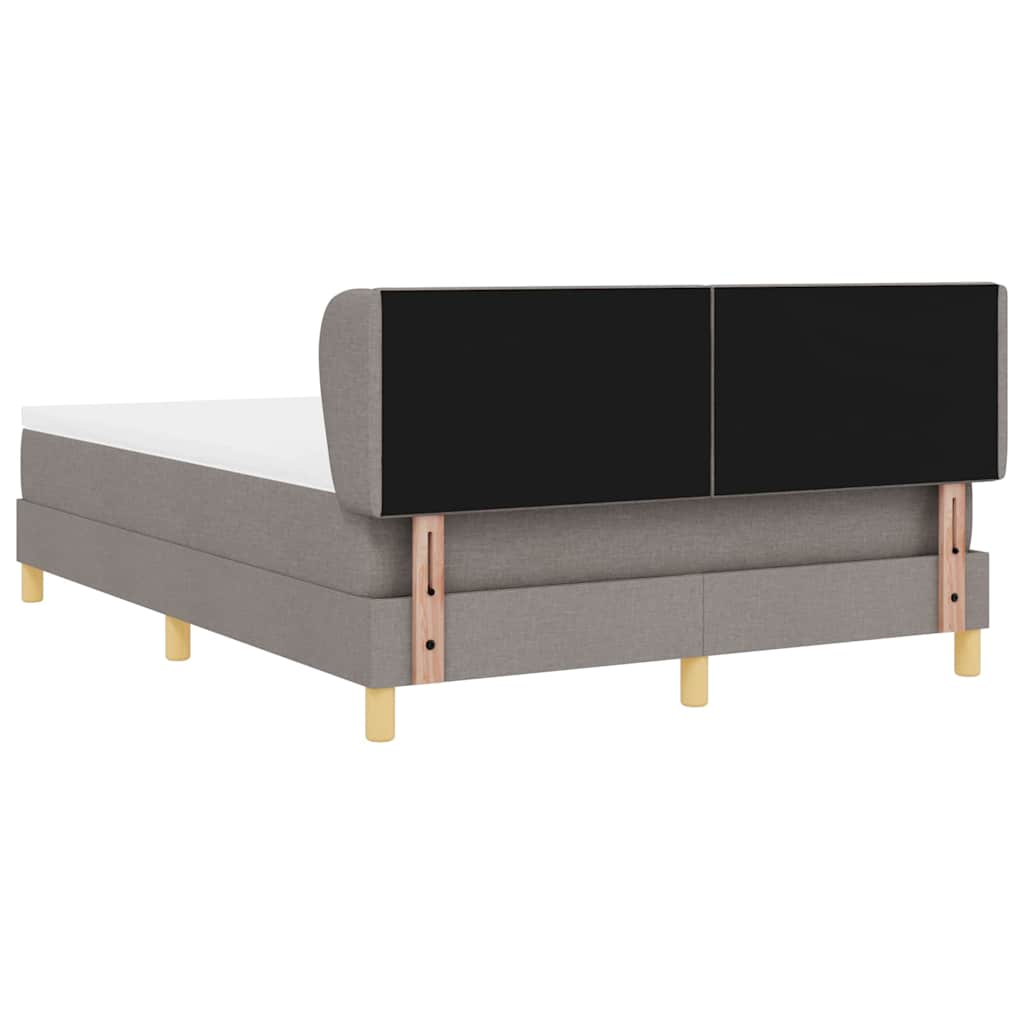 Boxspringbed met hoofdeinde Taupe 140 x 200 cm Stof