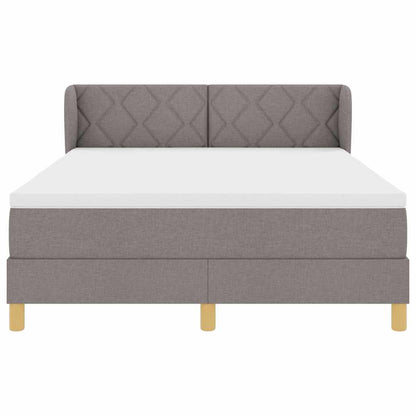 Boxspringbed met hoofdeinde Taupe 140 x 200 cm Stof