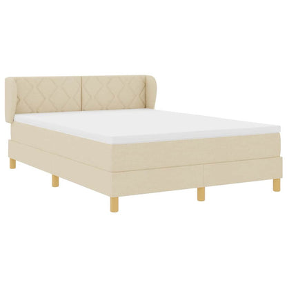 Boxspringbed met matras met hoofdeinde Crème 160 x 200 cm Stof
