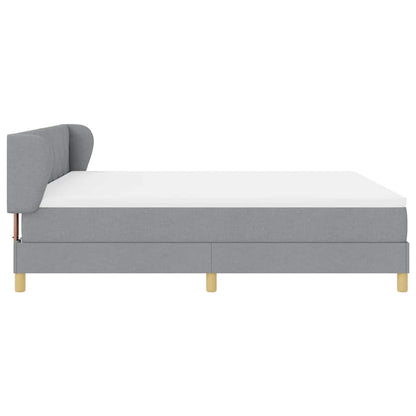 Boxspringbed met hoofdeinde Lichtgrijs 180 x 200 cm Stof