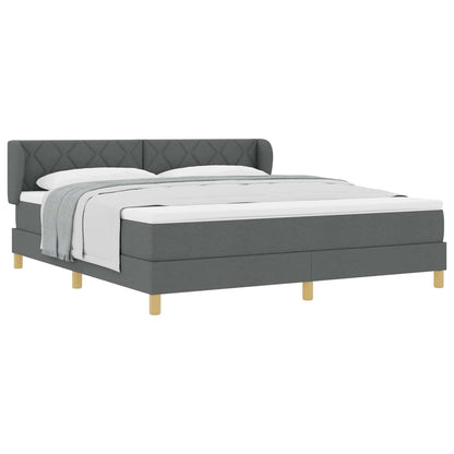 Boxspringbed met hoofdeinde Donkergrijs 180 x 200 cm Stof