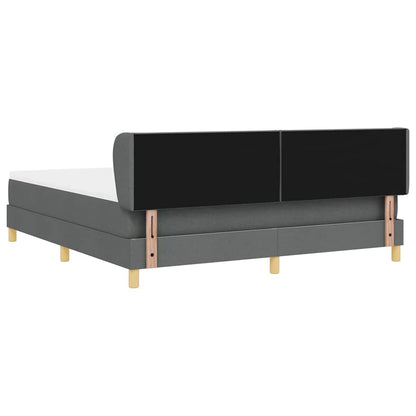 Boxspringbed met hoofdeinde Donkergrijs 180 x 200 cm Stof