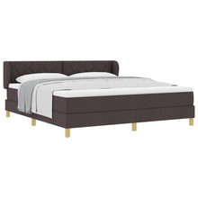 Boxspringbed met hoofdeinde Donkerbruin 180 x 200 cm Stof