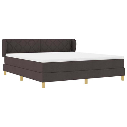 Boxspringbed met hoofdeinde Donkerbruin 180 x 200 cm Stof