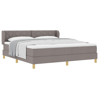 Boxspringbed met hoofdeinde Taupe 180 x 200 cm Stof