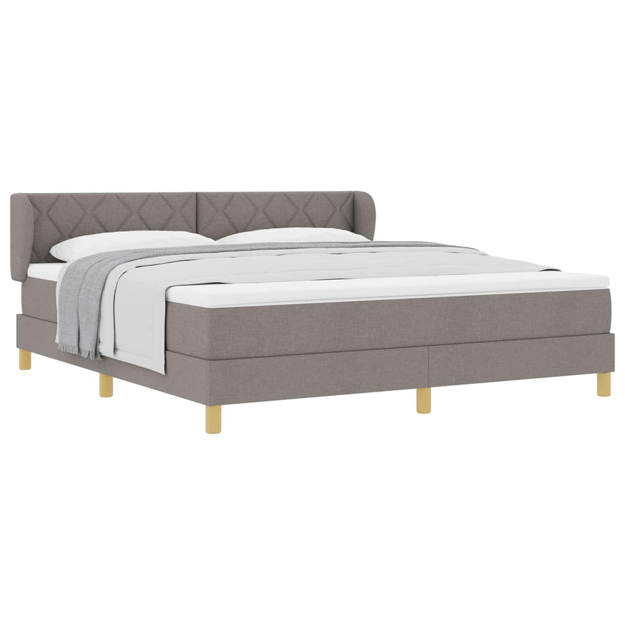 Boxspringbed met hoofdeinde Taupe 180 x 200 cm Stof
