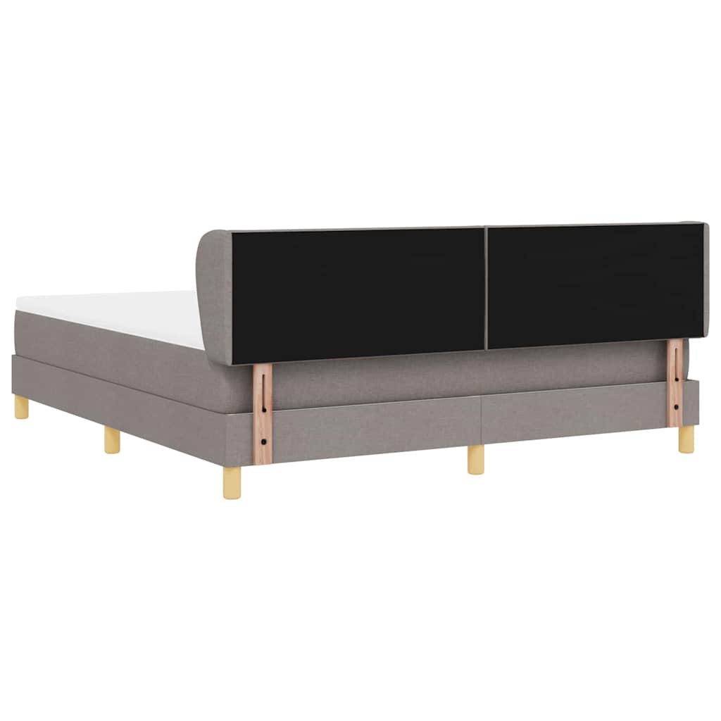 Boxspringbed met hoofdeinde Taupe 180 x 200 cm Stof