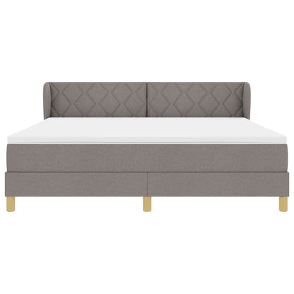 Boxspringbed met hoofdeinde Taupe 180 x 200 cm Stof