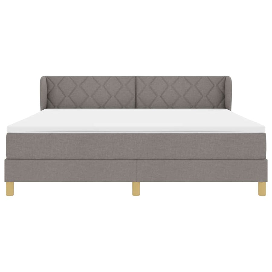 Boxspringbed met hoofdeinde Taupe 180 x 200 cm Stof