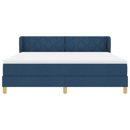 Boxspringbed met hoofdeinde Blauw 180 x 200 cm Stof
