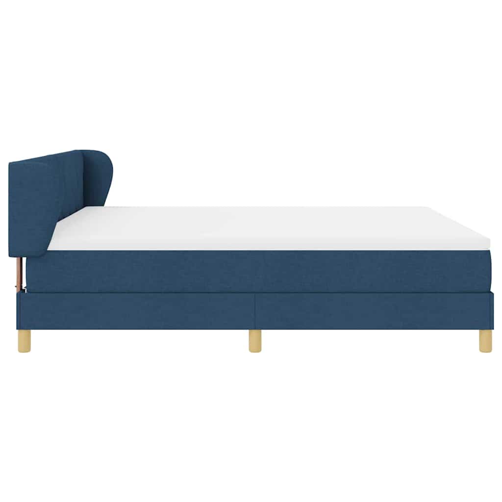 Boxspringbed met hoofdeinde Blauw 180 x 200 cm Stof