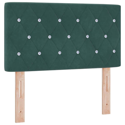 Boxspringbed met matras Donkergroen 80 x 200 cm Fluweel