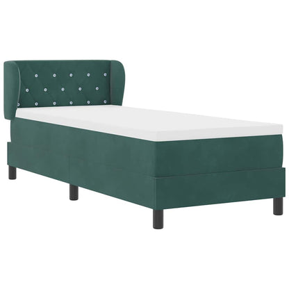 Boxspringbed met matras Donkergroen 80 x 200 cm Fluweel