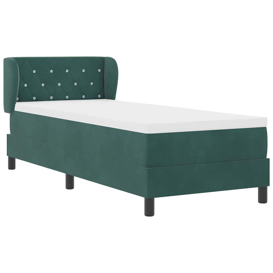 Boxspringbed met matras Donkergroen 80 x 200 cm Fluweel