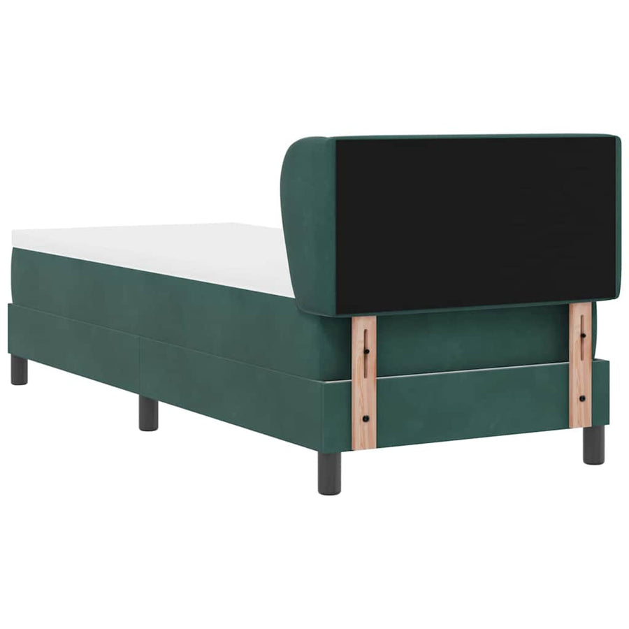 Boxspringbed met matras Donkergroen 80 x 200 cm Fluweel