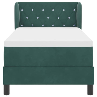 Boxspringbed met matras Donkergroen 80 x 200 cm Fluweel