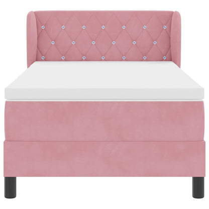 Boxspringbed met hoofdeinde Roze 100 x 200 cm Fluweel