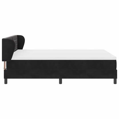 Boxspringbed met hoofdeinde Zwart 140 x 200 cm Fluweel