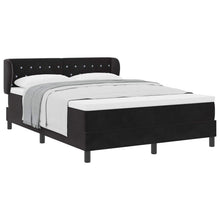 Boxspringbed met hoofdeinde Zwart 160 x 200 cm Fluweel