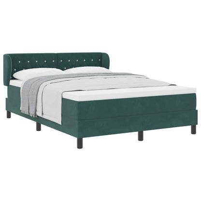 Boxspringbed met hoofdeinde Donkergroen 160 x 200 cm Fluweel