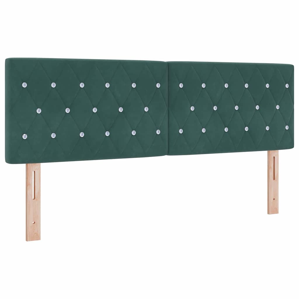 Boxspringbed met hoofdeinde Donkergroen 160 x 200 cm Fluweel