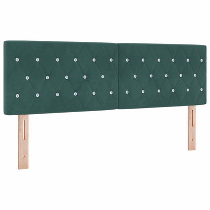 Boxspringbed met hoofdeinde Donkergroen 160 x 200 cm Fluweel