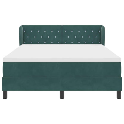 Boxspringbed met hoofdeinde Donkergroen 160 x 200 cm Fluweel