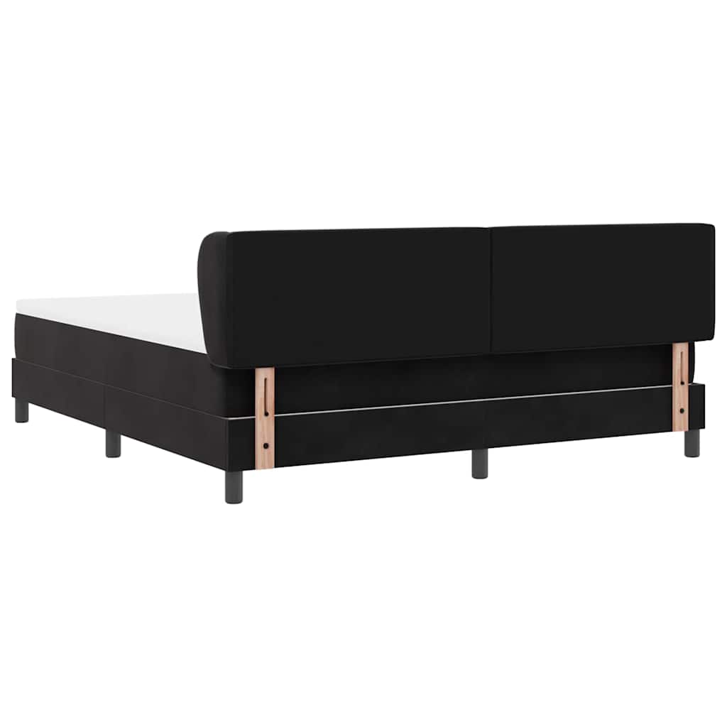 Boxspringbed met hoofdeinde Zwart 180 x 200 cm Fluweel