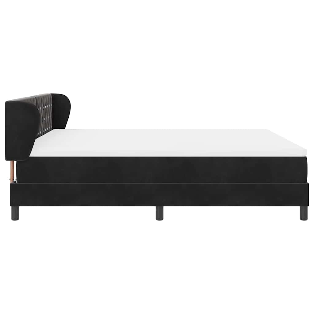 Boxspringbed met hoofdeinde Zwart 180 x 200 cm Fluweel