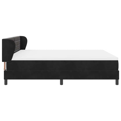 Boxspringbed met hoofdeinde Zwart 180 x 200 cm Fluweel
