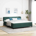 Boxspringbed 180x200 cm donkergroen fluweel