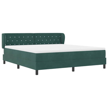 Boxspringbed met hoofdeinde Donkergroen 180 x 200 cm Fluweel