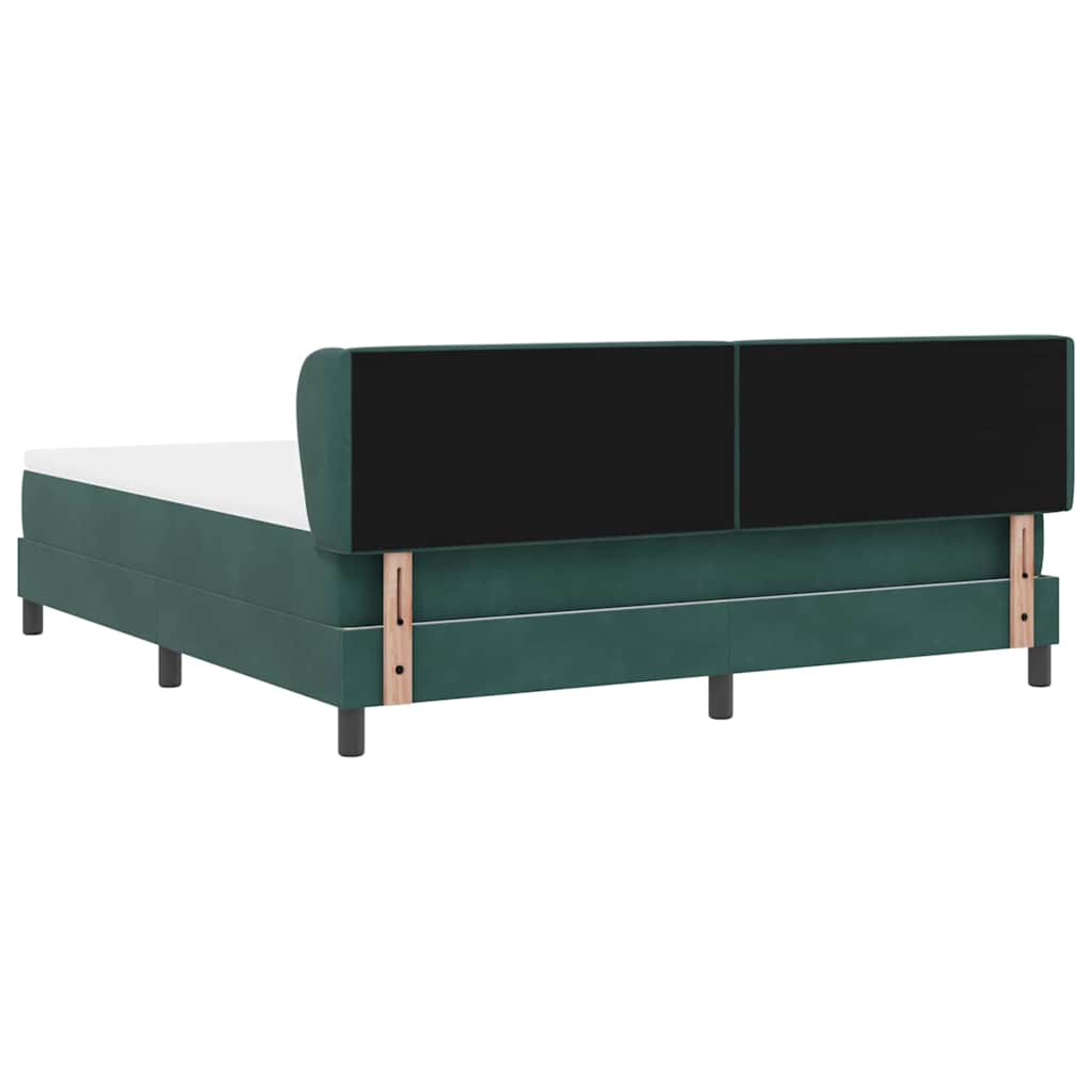 Boxspringbed met hoofdeinde Donkergroen 180 x 200 cm Fluweel