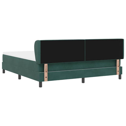 Boxspringbed met hoofdeinde Donkergroen 180 x 200 cm Fluweel