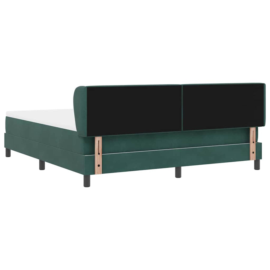 Boxspringbed met hoofdeinde Donkergroen 180 x 200 cm Fluweel