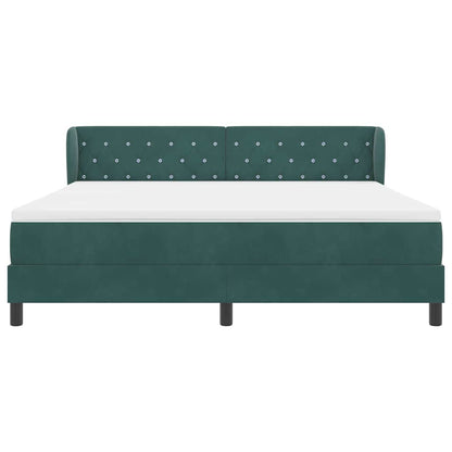 Boxspringbed met hoofdeinde Donkergroen 180 x 200 cm Fluweel